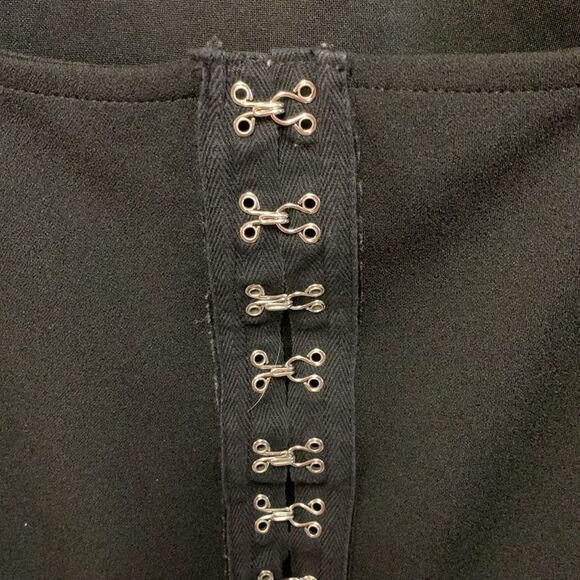 Blashe Black Hook and Eye with Chiffon Long Sleeves Crop Top Size S - Picture 10 of 14